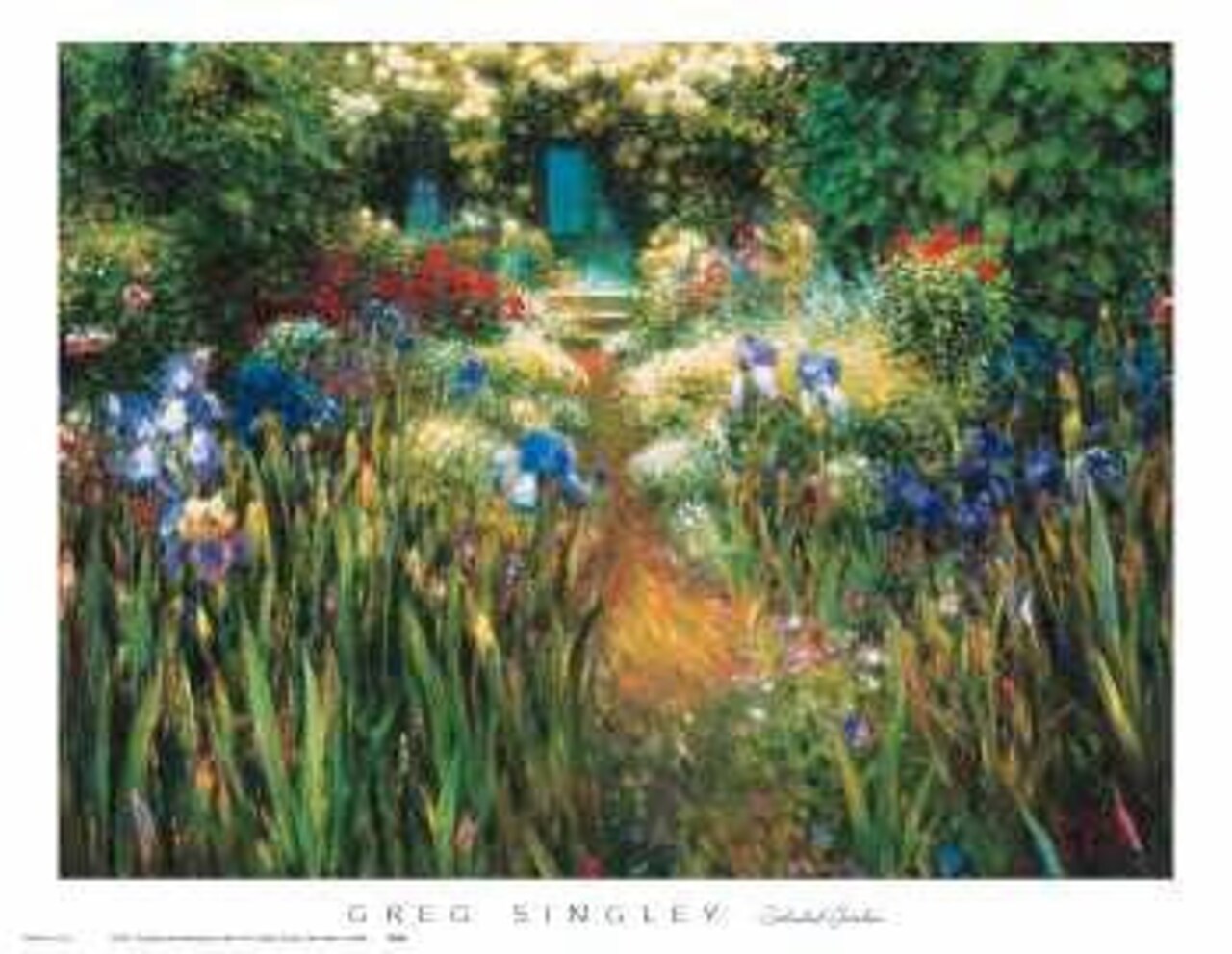 Secluded Garden by Greg Singley Wall Art Décor 31 x 40 Art Print